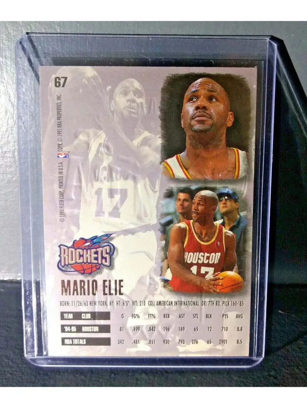 1995-96 Mario Elie Fleer Ultra Gold Medallion #67 Basketball Card